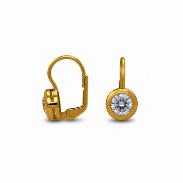 Žluté zlato náušnice na klapku